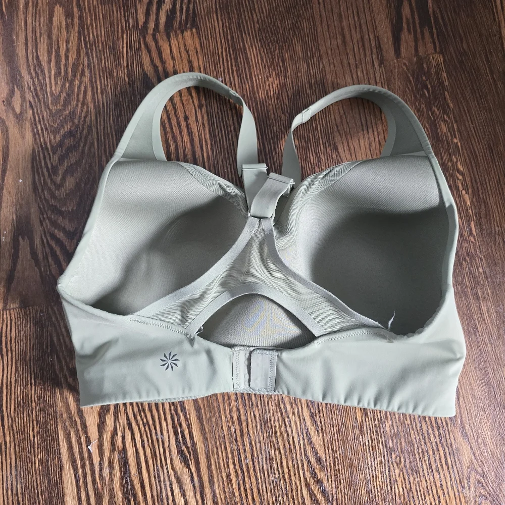 Athleta High Impact Molded Cup Sports Bra Sage Green 34DD - Picture 3 of 5
